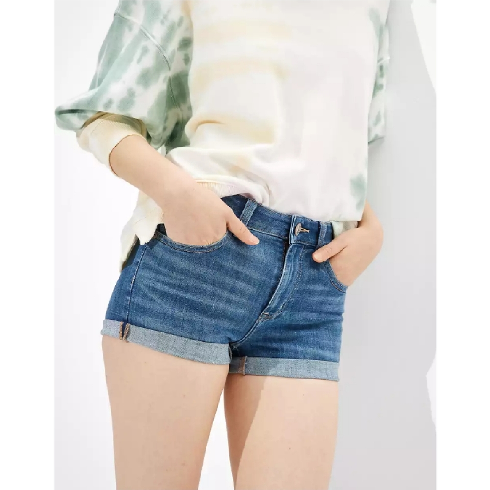American Eagle Hi-Rise Shortie Shorts 6